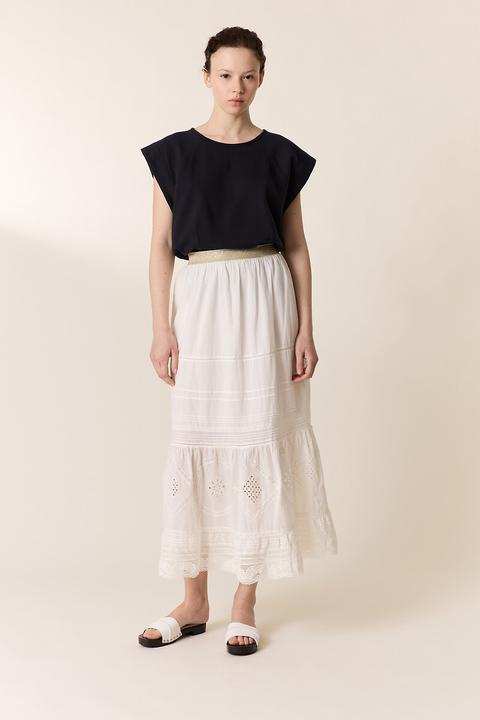 Produktbild Leon & Harper Langer bestickter Rock (M)