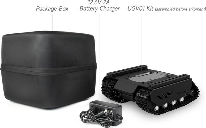 Actual product image WaveShare Off-road tracked vehicle with ESP32 board and track drive for Raspberry