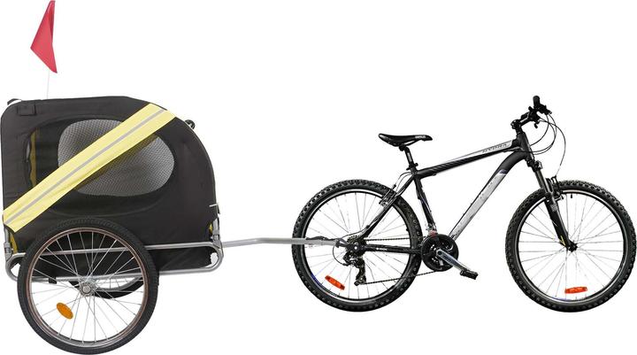 Produktbild Wiltec Hunde Fahrradanhänger Hundeanhänger Fahrrad Hundetransporter gelb-schwarz