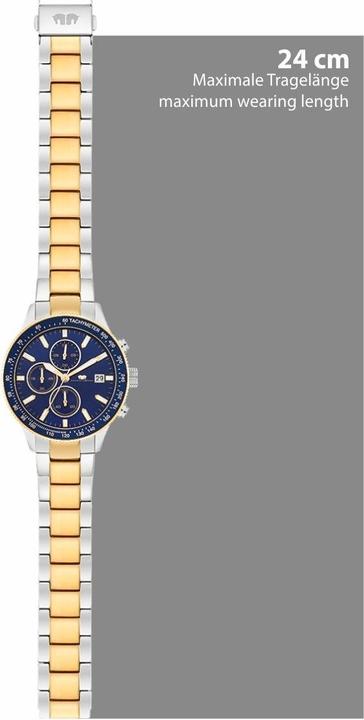 Image du produit Homme Chronographe Karthago II Acier inoxydable argent/or jaune - 23556 (Chronographe, 43 mm)