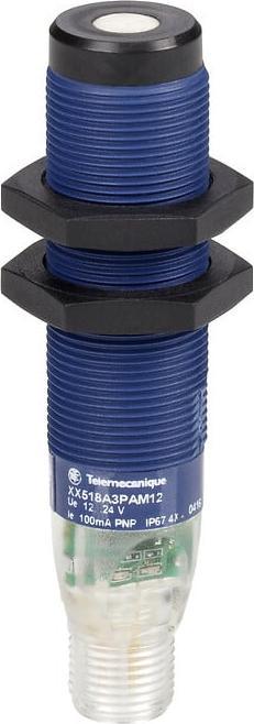 Produktbild TE Sensors Sensor, ultrasonic, M18, Sr 0.5m, IP67