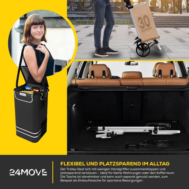 Produktbild 24Move Klappbarer Einkaufstrolley mit Kühlfach