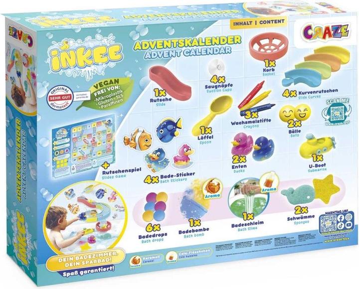 Actual product image Craze Advent calendar Inkee bath toy