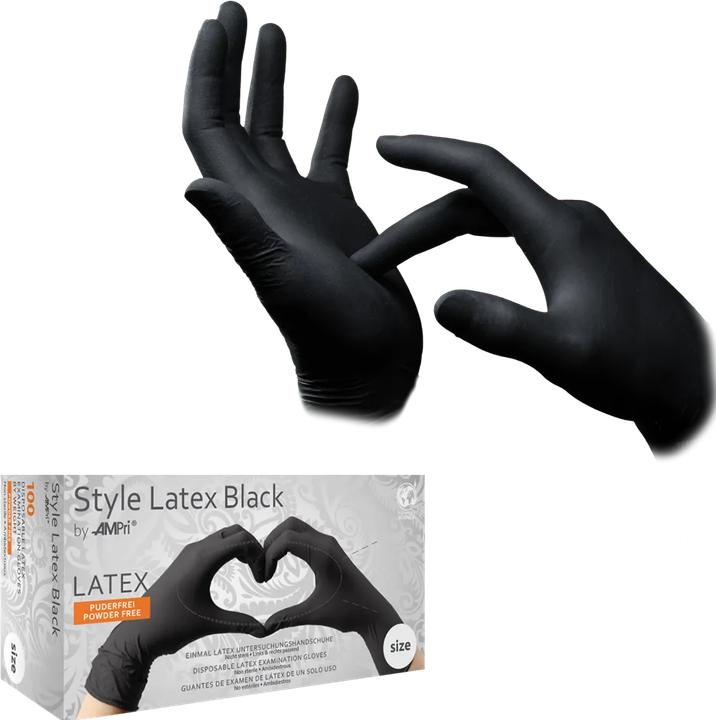 Actual product image Med-Comfort Style Handschuhe Puderfrei Schwarz (M)