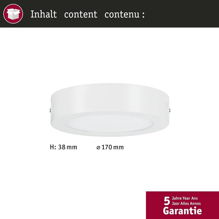 Image du produit Paulmann Panneau LED 17 W blanc chaud Luna (1450 lm)