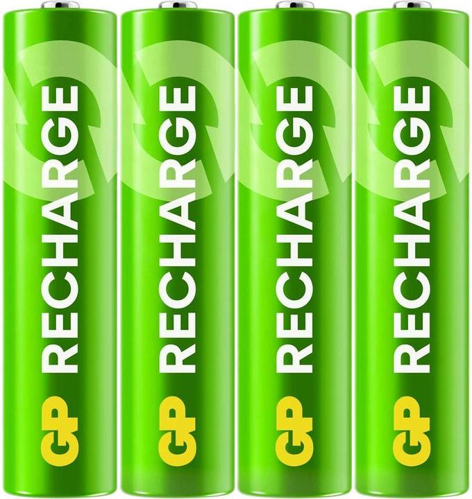 Actual product image GP Batteries GP Recharge Micro (AAA) rechargeable NiMH 800 mAh 1.2 V 4 pcs. (4 pcs., AAA, 800 mAh)