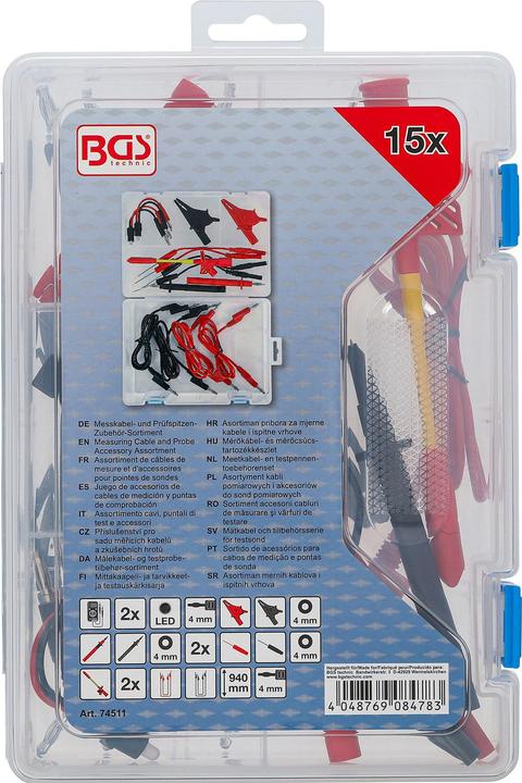 Immagine prodotto BGS Assortimento di cavi di misura e assortimento di sonde di test