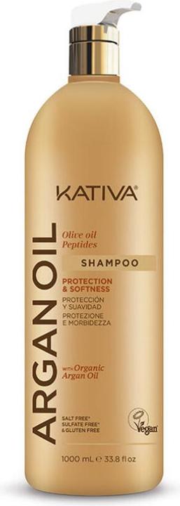 Immagine prodotto Kativa Shampoo all'olio di argan protezione morbidezza e lucentezza 1000 ml (Shampoo per pidocchi, 1000 ml)