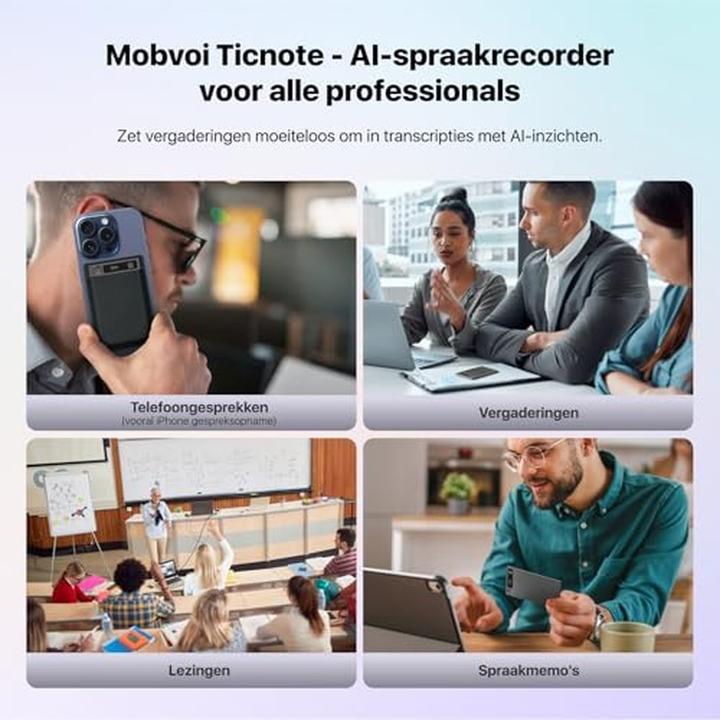 Actual product image Mobvoi TicNote voice recorder (gray) (64 GB)