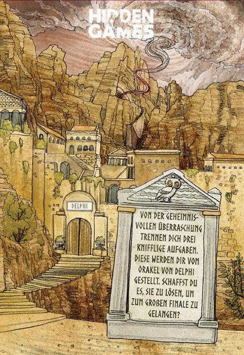 Actual product image Hidden Games The mysterious oracle of Delphi - puzzle card (German, 1 Players)
