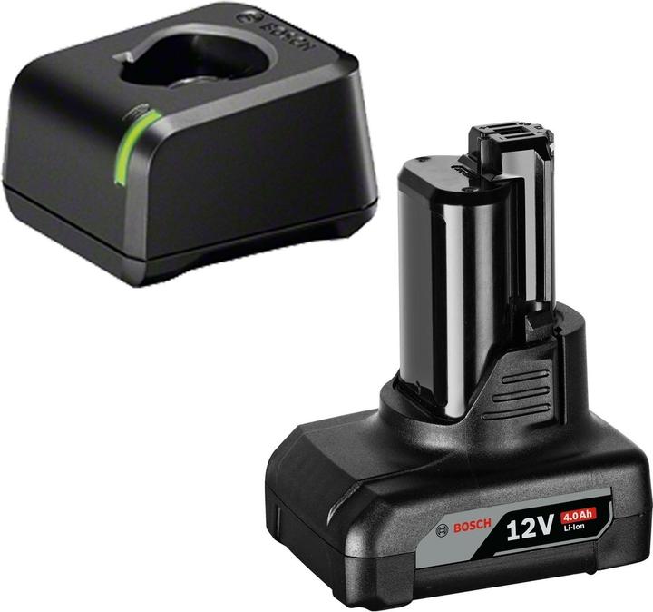 Produktbild Bosch Hausgeräte Akku-Starter-Set GBA 12 Volt / 1x 4,0 Ah + Schnellladegerät GAL 12V (12 V)