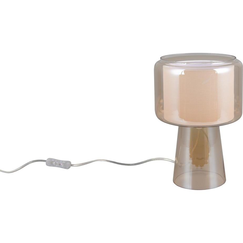 Trio, Lampada da tavolo, 519900113 Rocka E14 Tischleuchte ⌀20cm Amberfarbig