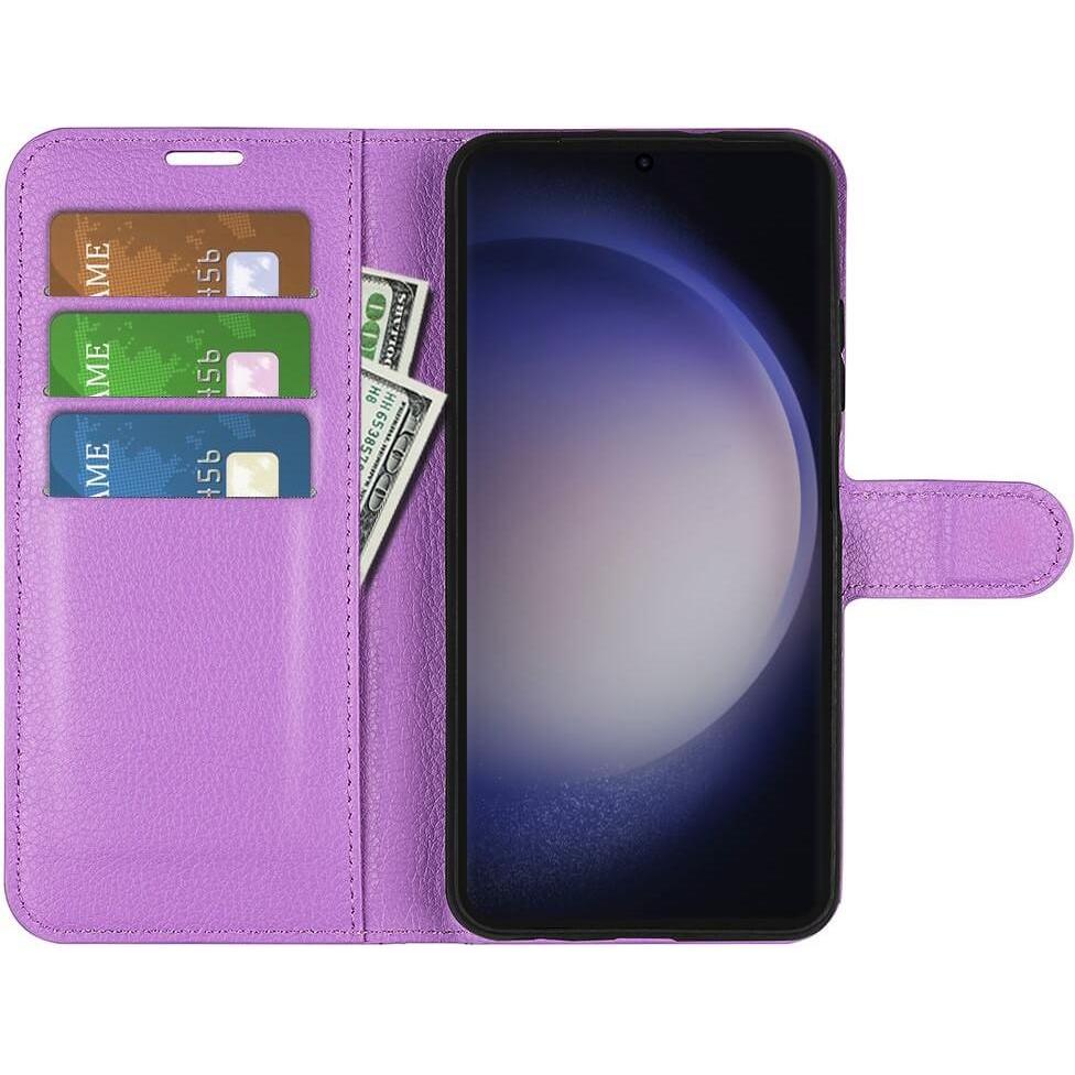 Thumbnail - Cover-Discount Leder Etui Hülle violett (Samsung Galaxy S24 Ultra), Smartphone Hülle, Violett