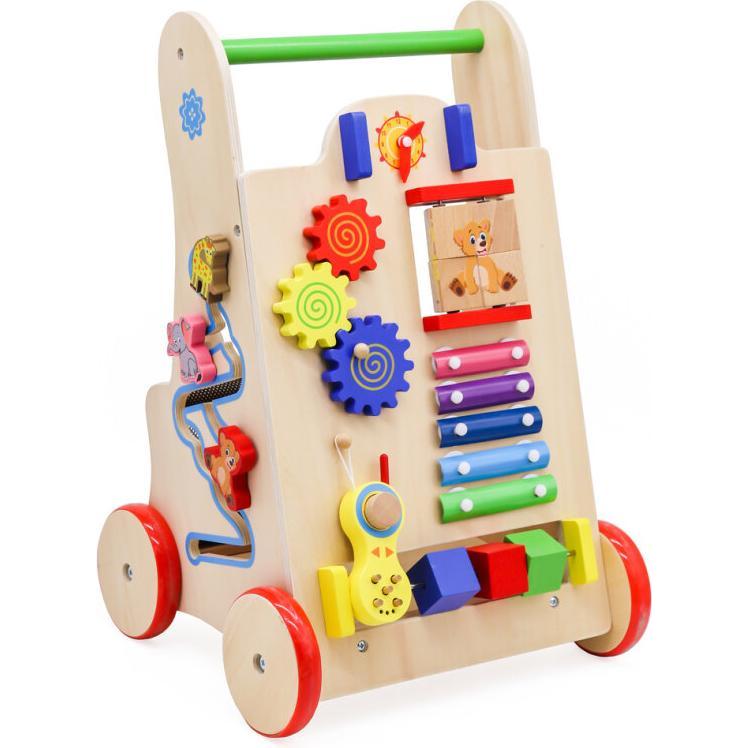 Thumbnail - Ikonka Kinderwagen Holz Lernwürfel 6in1