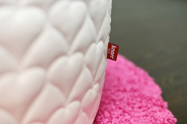 Image du produit Knorrtoys Piscine à balles soft - "Cosy heart rose" - 300 balles grey/cream