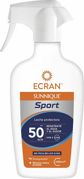 Actual product image Ecran SUNNIQUE SPORT milk protect SPF50 spray gun 270 ml (Sun spray, SPF 50, 270 ml)
