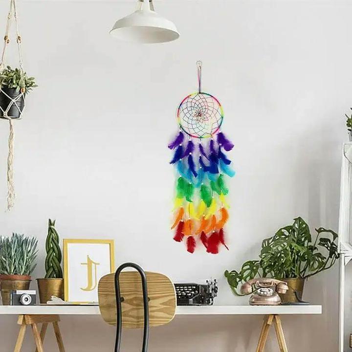 Image du produit Cover-Discount Attrape-rêves Dream Catcher Arc-en-ciel (40 x 16 cm)