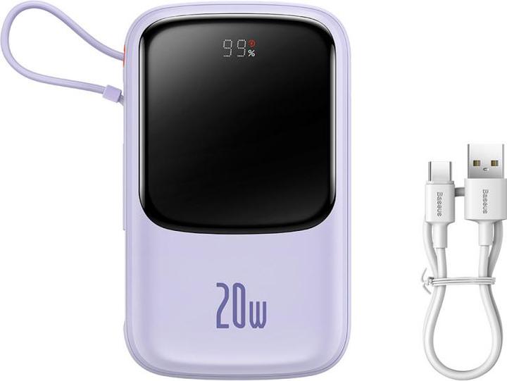 Image du produit Baseus Banque d'alimentation Qpow Pro, 20000mAh, 20W, QC + PD, pourpre (20000 mAh, 20 W)