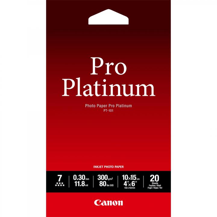 Actual product image Canon PT-101 Pro Platinum (300 g/m², 10 x 15 cm, 20 x)