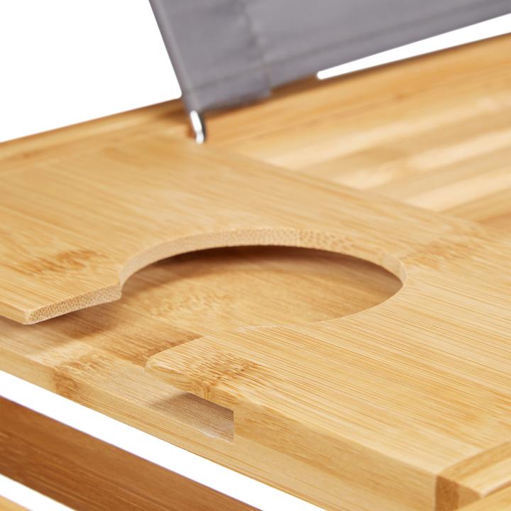 Actual product image Relaxdays 2in1 Bathtub Caddy & Serving Tray (114 x 25 x 18 cm)