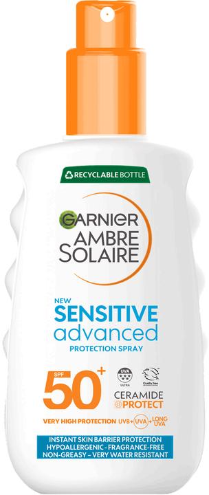Actual product image Garnier Ambre Solaire Sensitive Advanced Hypoallergenic Spray (Sun spray, SPF 50, 150 ml)