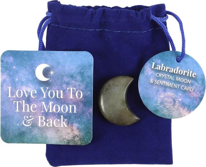 Actual product image Something Different Love You To The Moon & Back Labradorite Decorative Crystal