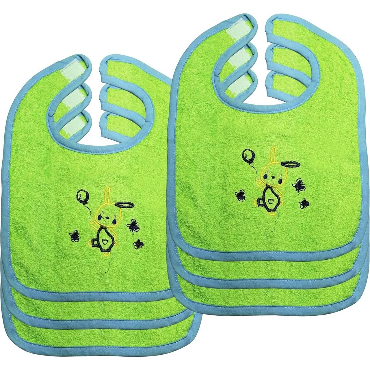 Thumbnail - HTI-Living, Lätzchen, Baby Lätzchen 6-teiliges Set Rabbit Grün