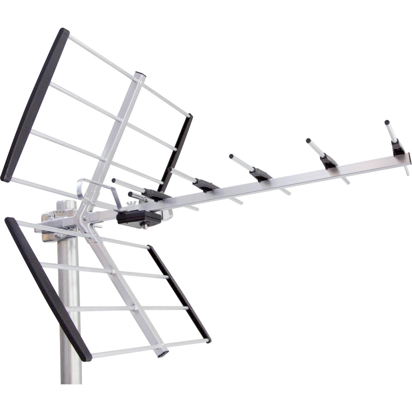 Maximum 20643 - Outdoor - Schwarz - Silber - 470 - 790 MHz - 18 dBi - UHF - F (24 dB, DVB-T / -T2), SAT Spiegel + SAT An...