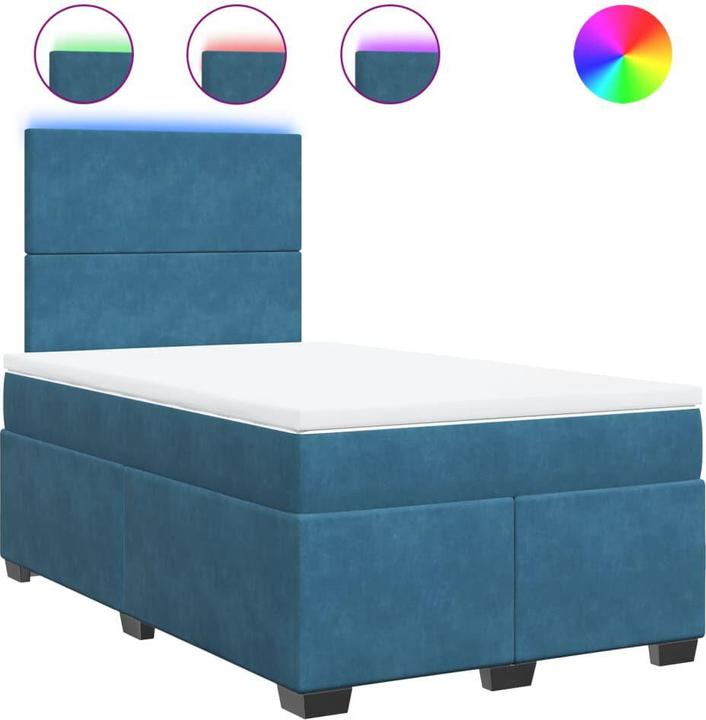 Actual product image vidaXL Bo x spring bed with mattress 120 x 190 cm velvet (120 x 190 cm)
