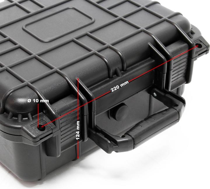 Produktbild Wiltec Universalkoffer 27x24,6x12,4cm Schutzkoffer wasserdicht Schaumstoffmatte