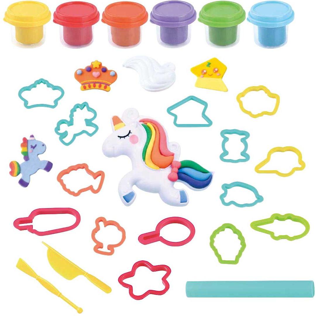 PlayGo Fantasy Einhorn Ton-Set - 6 Tontöpfe