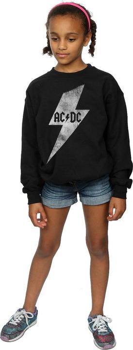 Actual product image AC/DC Girls Lightning Bolt Sweatshirt (128)