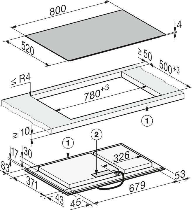 Produktbild Miele KM 8585 FL (80 cm, Induktionskochfeld)