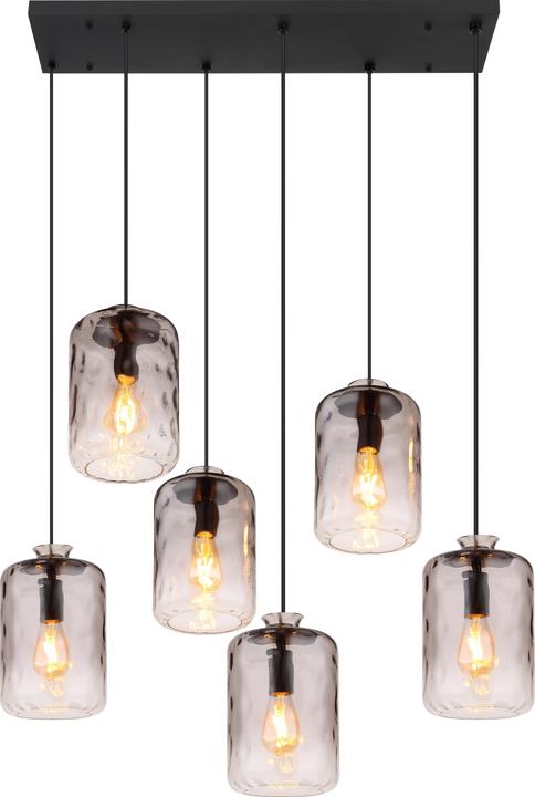 Image du produit Globo Lampe à Suspendre Métal Noir Mat, 6xe27 (E27)