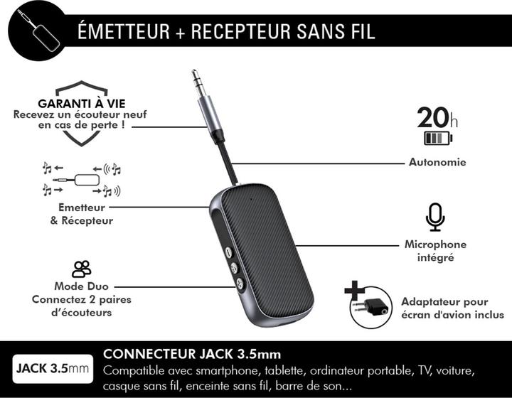Immagine prodotto Force Play 2-in-1 Bluetooth Adapter (Trasmettitore e ricevitore)