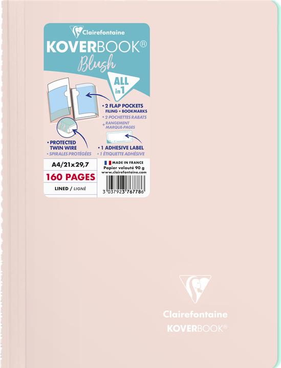 Image du produit Clairefontaine Blush (A4, À rayures, Couverture rigide)