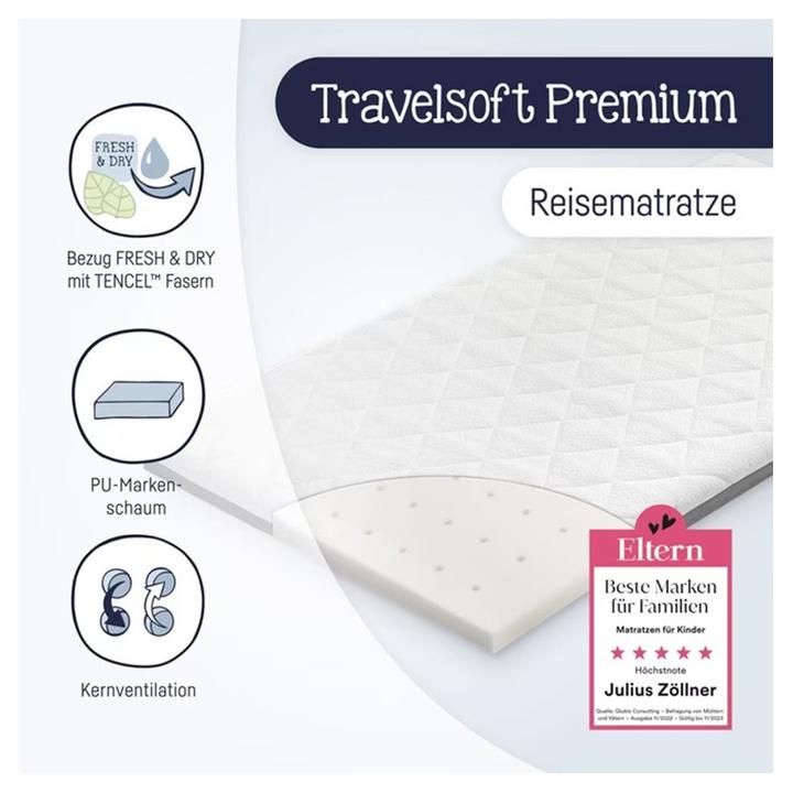 Produktbild Julius Zöllner Travelsoft Premium Reisebettmatratze 60x120cm