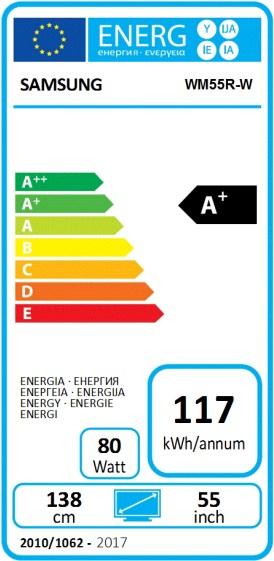 Energie-Label Samsung Flip 2 WM55R (3840 x 2160 Pixel, 55")
