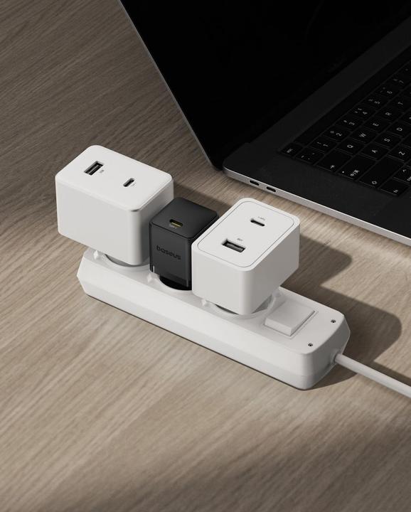 Productafbeelding Baseus - Wandoplader Palm (P10111605113-00) - Snelle oplader, Type-C, PD 30W, 5V/3A - Cluster Zwart (30 W, 1 portie)