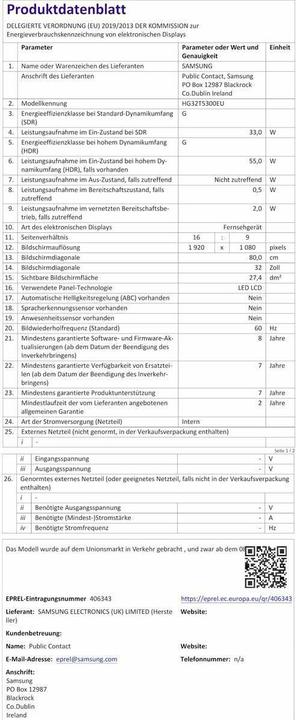 Produktbild Samsung HG32T5300 (32", LED, Full HD)