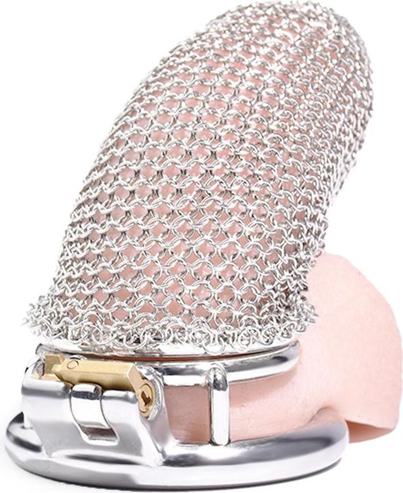 Actual product image Kiotos Steel Mesh Chastity Cage XL
