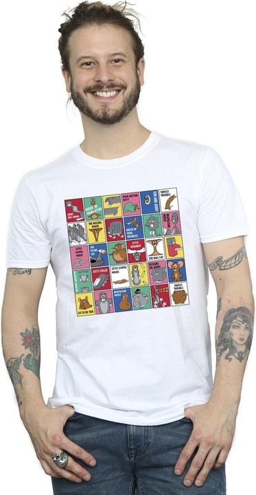 Immagine prodotto Tom & Jerry Grid Squares Maglietta Uomo (M)