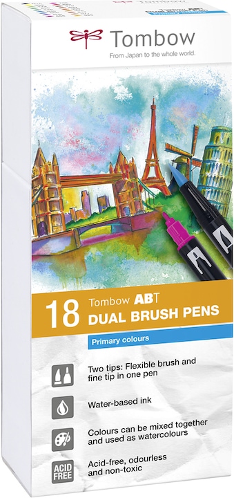 Produktbild Tombow ABT Dual Brush Pen (buntkombi, Pastellkombi, 6 x)