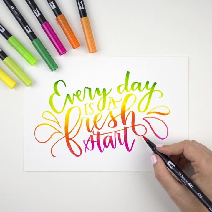 Produktbild Tombow ABT Dual Brush Pen (buntkombi, Pastellkombi, 6 x)