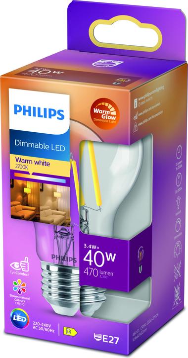 Actual product image Philips Lamp (E27, 3.40 W, 470 lm, 1 x, D)