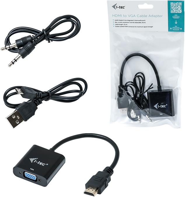 Actual product image i-tec HDMI zu (VGA, 15 cm)