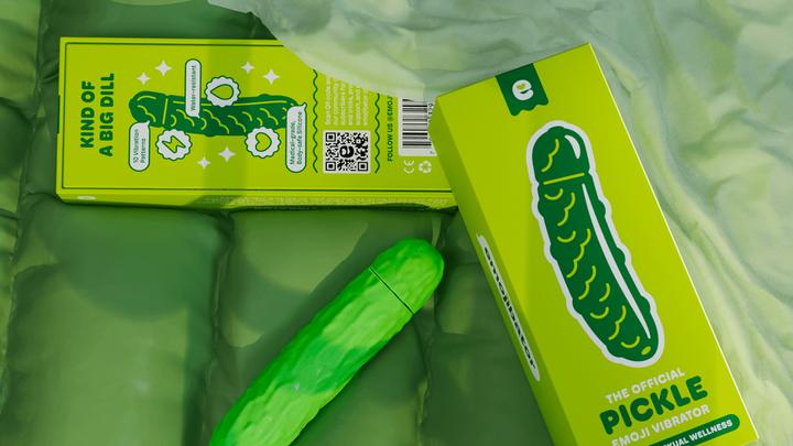 Actual product image Emojibator Vibrator Pickle