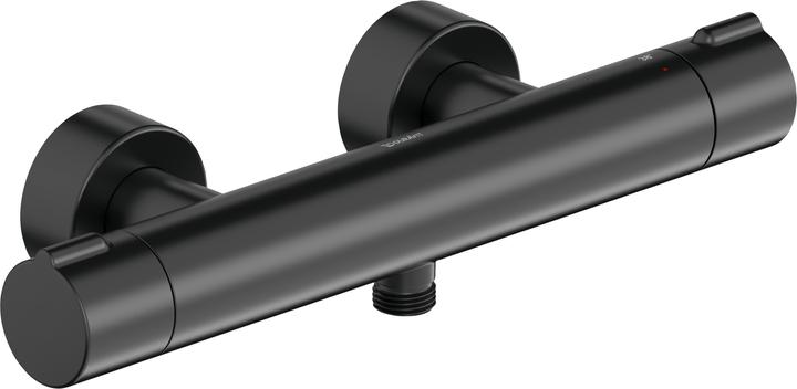 Actual product image Duravit Shower thermostat C.1 surface-mounted black matt