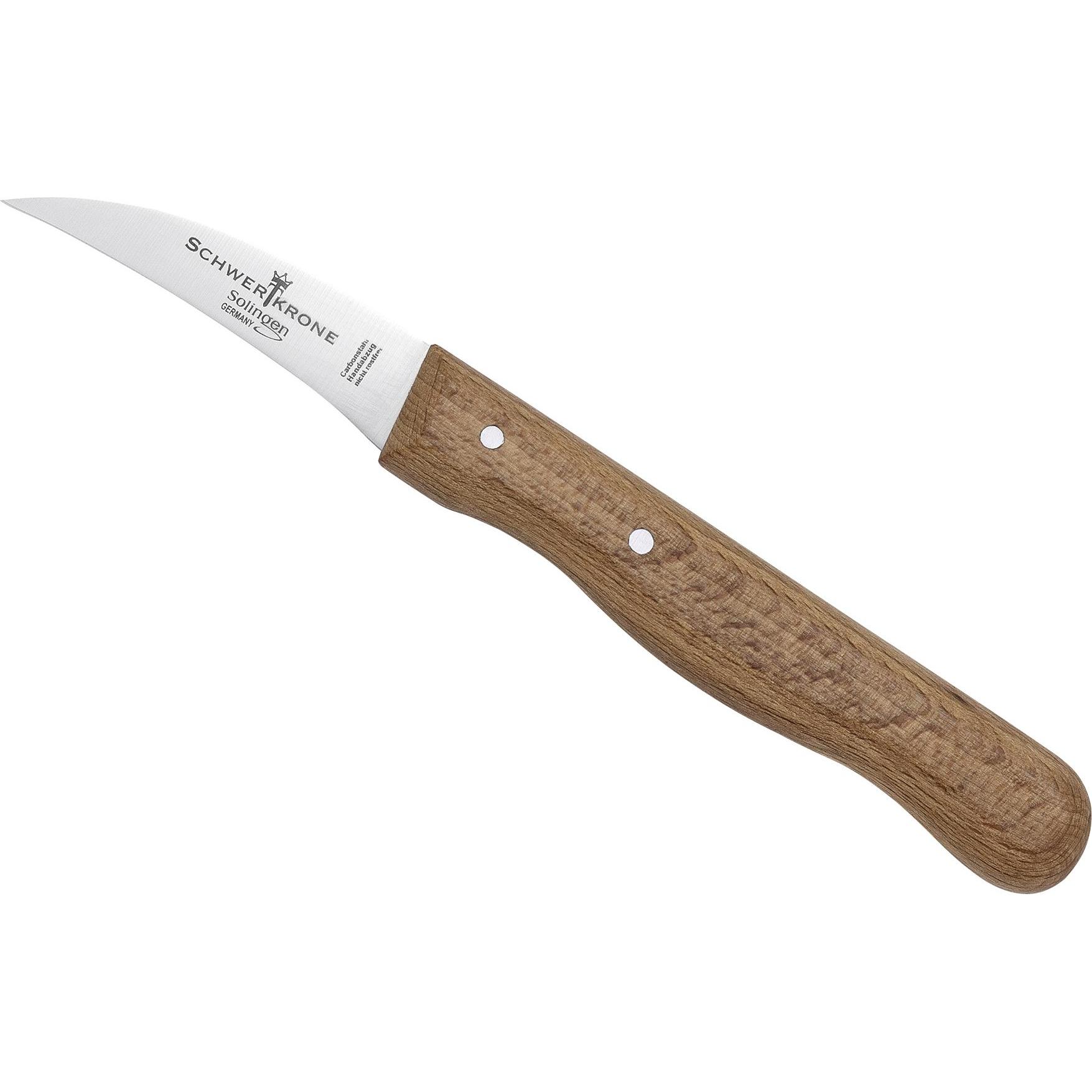 Schwertkrone Gemüsemesser Bu-holz geb.Carbo, Küchenmesser, Braun
