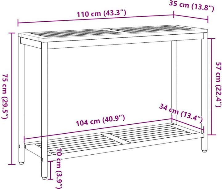 Produktbild vidaXL Gartentisch